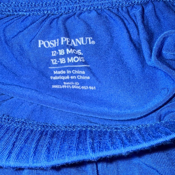 NWOT Posh Peanut Joshua Blue Bummies Bloomers Shorts 12-18 Months - Picture 4 of 6